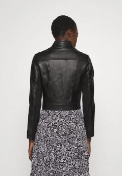 MICHAEL Michael Kors Damen PONTI COMBO - Lederjacke - Black -MICHAEL Michael Kors 02d5c1fe97664a149293e56384e3d286