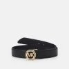 MICHAEL Michael Kors Damen LOGO BELT WITH HAND STITCHING - Gürtel - Black -MICHAEL Michael Kors 06f18b3ccb104908afb78a186a7e2c02