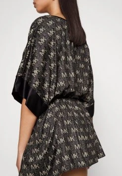 MICHAEL Michael Kors Damen MONOGRAM BELTED COVER UP - Strandaccessoire - Black -MICHAEL Michael Kors 082c7fa9b75a4afb8d597e49c7fd78a9