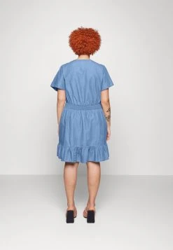 MICHAEL Michael Kors Damen WRAP DRESS - Freizeitkleid - Light Cadet Wash -MICHAEL Michael Kors 0a60450bf6fc461386a7bd4c6ba618b1