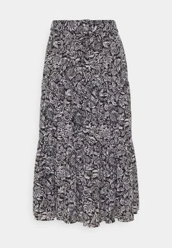 MICHAEL Michael Kors Damen HIPPIE MIDI SKIRT - A-Linien-Rock - Black/white -MICHAEL Michael Kors 0a67f9fb034c4278bc3c1249923cba1d