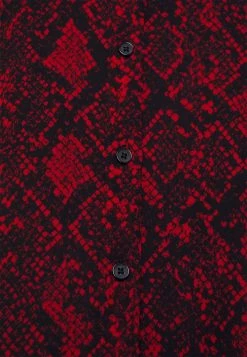 MICHAEL Michael Kors Damen SOFT PYTHON BOW BLOUSE - Hemdbluse - Crimson -MICHAEL Michael Kors 0ba0119f89df49ab9a29997d58fbb4f0