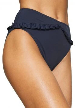 MICHAEL Michael Kors Damen ICONIC SOLIDS RUFFLED HIGH LEG BOTTOM - Bikini-Hose - New Navy -MICHAEL Michael Kors 0cd4ef33885a4b1a94e294b5645a8be8