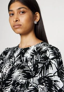 MICHAEL Michael Kors Damen PALM SEQUIN DRESS - Cocktailkleid/festliches Kleid - Black -MICHAEL Michael Kors 0d09d6a7c70e4d499ccf674e023a8149