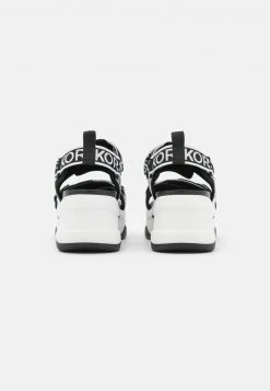 MICHAEL Michael Kors Damen OLYMPIA - Plateausandalette - Black/white -MICHAEL Michael Kors 0d61ef0e718c495c85a4ecf20ee8e02a