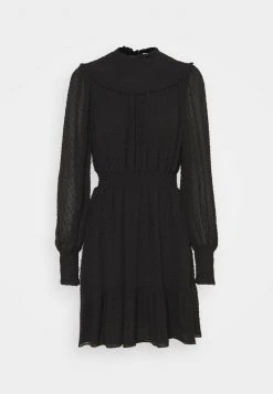 MICHAEL Michael Kors Damen SWISS DOT SMOCKED DRESS - Freizeitkleid - Black -MICHAEL Michael Kors 157f432704584f538454d8682ae1e33f