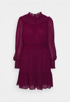 MICHAEL Michael Kors Damen CLIP SMOCKED DRESS - Freizeitkleid - Dark Ruby -MICHAEL Michael Kors 19709d73d93a492784361bd1662b59d7