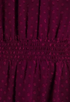 MICHAEL Michael Kors Damen CLIP SMOCKED DRESS - Freizeitkleid - Dark Ruby -MICHAEL Michael Kors 1a55dcee0aab4309a69dcf859ae76df3