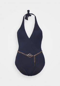 MICHAEL Michael Kors Damen CHAIN V NECK HALTER ONEPIECE BELT - Badeanzug - Navy -MICHAEL Michael Kors 1a9aeb72efb64662bee38c34423fd6a8