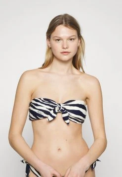 MICHAEL Michael Kors Damen REVERSIBLE TIE FRONT BANDEAU - Bikini-Top - Navy