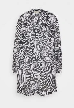 MICHAEL Michael Kors Damen LAWN ZEBRA MINI - Blusenkleid - White/black -MICHAEL Michael Kors 1bcc3c5d51674e848ff124fce22a926f