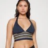 MICHAEL Michael Kors Damen CHAIN BORDER HALTER - Bikini-Top - Navy -MICHAEL Michael Kors 1c24c19e5d2a4fcdac331a21574c33fe