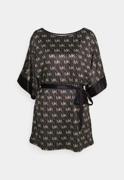 MICHAEL Michael Kors Damen MONOGRAM BELTED COVER UP - Strandaccessoire - Black -MICHAEL Michael Kors 1c88258068644c889fe28c94f60796f6