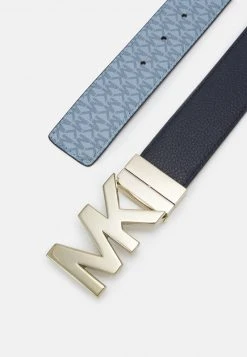 MICHAEL Michael Kors Damen PEBBLE TO LOGO ON PLAQ - Gürtel - Admiral Pale Blue -MICHAEL Michael Kors 1db21e17782a4868a9b3785fd036ef73