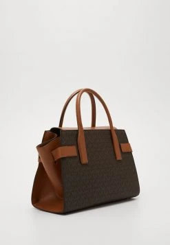 MICHAEL Michael Kors Damen CARMEN FLAP BELTED SATCHEL - Handtasche - Brown/acorn -MICHAEL Michael Kors 24c218696d6f43428dcff818692fe6ae