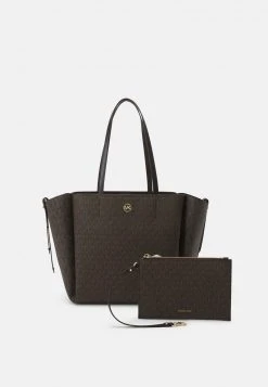 MICHAEL Michael Kors Damen FREYA OPEN TOTE - Shopping Bag - Chocolate -MICHAEL Michael Kors 254d35f8502e418e8b73632c82720a33