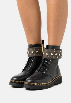 MICHAEL Michael Kors Damen HASKELL CUFF BOOTIE - Schnürstiefelette - Brown/black