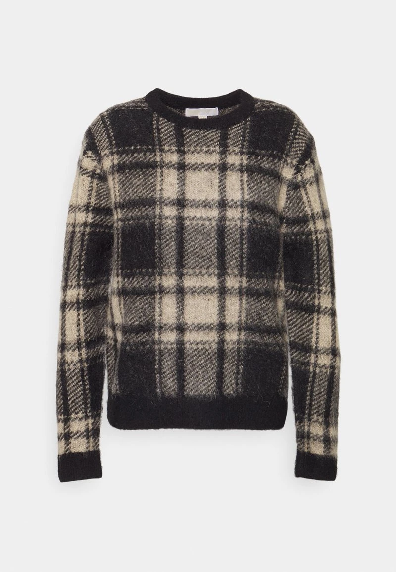 MICHAEL Michael Kors Damen BRUSHED PLAID CROP - Strickpullover - Khaki 3 MICHAEL Michael Kors Damen BRUSHED PLAID CROP - Strickpullover - Khaki