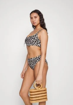 MICHAEL Michael Kors Damen LEOPARD HIGH WAISTED BOTTOM - Bikini-Hose - Khaki -MICHAEL Michael Kors 2ca2726e94b64216a1792fadd6d23611