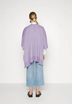 MICHAEL Michael Kors Damen BOLD INTARSIA PONCHO - Cape - Lavender Mist -MICHAEL Michael Kors 2ec7840a4340483c9e299e6cfb8a60fc