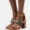 MICHAEL Michael Kors Damen IZZY T STRAP - High Heel Sandalette - Brown/multi-coloured -MICHAEL Michael Kors 316fd16ad94b4258997862f8c113fd43