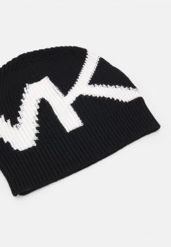 MICHAEL Michael Kors Damen LOGO BEANIE - Mütze - Black/white -MICHAEL Michael Kors 32243956a2c447938ba7143654b77480
