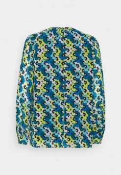 MICHAEL Michael Kors Damen FLORAL TIE - Bluse - Limeade -MICHAEL Michael Kors 35eb9020620b4d3f8688adcd0a992c88