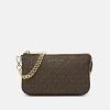 MICHAEL Michael Kors Damen JET SET CHAIN POUCHETTE - Clutch - Brown