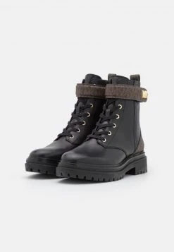 MICHAEL Michael Kors Damen STARK BOOTIE - Schnürstiefelette - Black/brown -MICHAEL Michael Kors 37d2b97d27794d19a9ee8cbc9d8bd88d