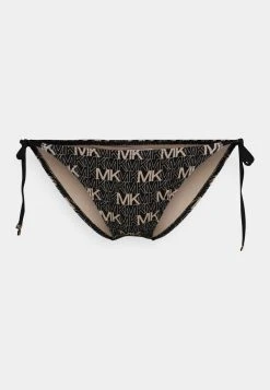 MICHAEL Michael Kors Damen MONOGRAM SIDE TIE BOTTOM - Bikini-Hose - Black -MICHAEL Michael Kors 3801384f5e7f44dd907847702142f078