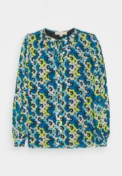 MICHAEL Michael Kors Damen FLORAL TIE - Bluse - Limeade -MICHAEL Michael Kors 3f6f1f01873e431d8815c450eb0c6cad