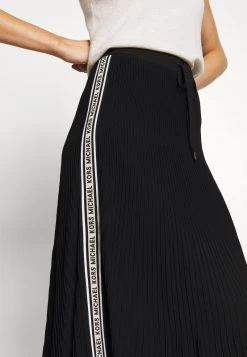 MICHAEL Michael Kors Damen LOGO TAPE MIDI SKIRT - A-Linien-Rock - Black -MICHAEL Michael Kors 420ce46d420245849a2647d96cc47ae7