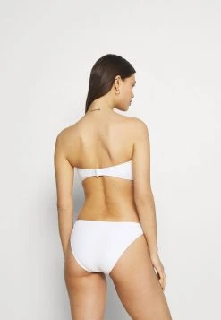 MICHAEL Michael Kors Damen DECADENT TEXTURE LOGO SIDE RING BOTTOM - Bikini-Hose - White -MICHAEL Michael Kors 44f18a96189a4a74927e5b1646602a87