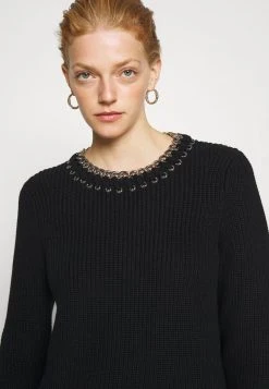 MICHAEL Michael Kors Damen CHAIN - Strickpullover - Black -MICHAEL Michael Kors 44f976fc4014401f84e39e86a683a504