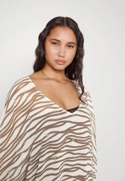 MICHAEL Michael Kors Damen DIAGONAL BELT V NECK CAFTAN - Strandaccessoire - Bone -MICHAEL Michael Kors 4604fcc3153f45cf8a1bf39d6f4d591a