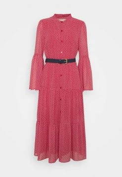 MICHAEL Michael Kors Damen PRINTED BELTED SHIFT DRESS - Blusenkleid - Crimson -MICHAEL Michael Kors 477f5eeb48104a90af700d92bd550e60