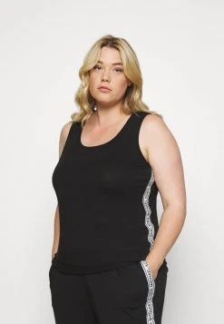 MICHAEL Michael Kors Damen LOGO TAPE TANK - Top - Black