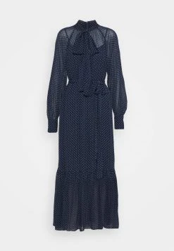 MICHAEL Michael Kors Damen PERFECTION DOTS DRESS - Maxikleid - Dark Blue -MICHAEL Michael Kors 491791b8bd2e44058357b617eb96081e