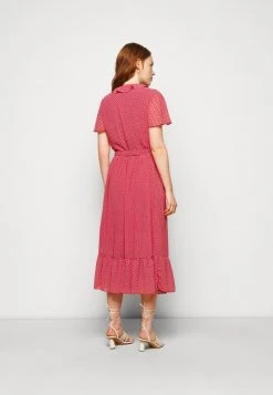 MICHAEL Michael Kors Damen PRINTED MIDI DRESS - Freizeitkleid - Crimson -MICHAEL Michael Kors 4bde2445a9744b29a6ad04c623b4b988