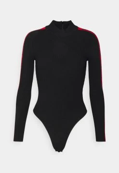 MICHAEL Michael Kors Damen TAPE BODYSUIT - Langarmshirt - Black -MICHAEL Michael Kors 4c15f0bac3a24c6ca0d4f72760f451dd