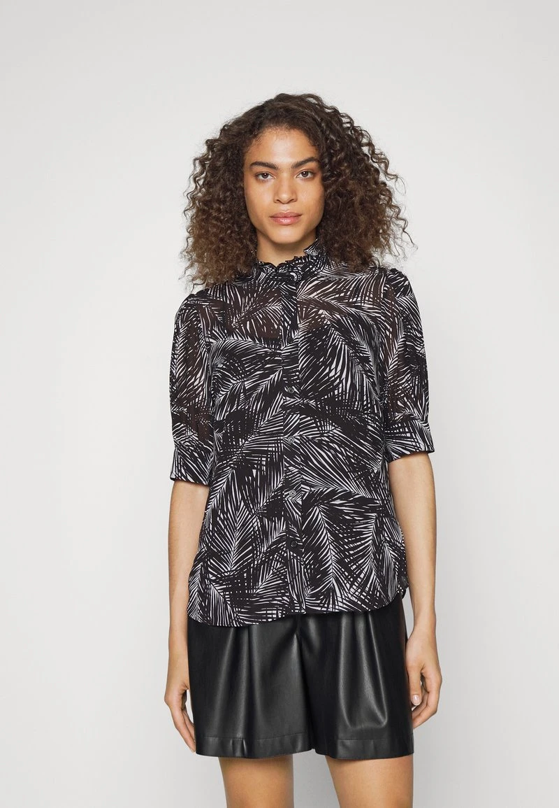 MICHAEL Michael Kors Damen PALM SHORT PUFF - Bluse - White/black 3 MICHAEL Michael Kors Damen PALM SHORT PUFF - Bluse - White/black