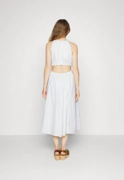 MICHAEL Michael Kors Damen HALTER MIDI DRESS - Freizeitkleid - White -MICHAEL Michael Kors 5370fdc7a04c4b9493456acb762843b1