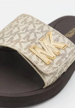 MICHAEL Michael Kors Damen SLIDE - Pantolette Flach - Pale Gold -MICHAEL Michael Kors 55f06625923c4a74b03a4de386ff06e0