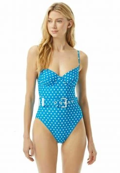 MICHAEL Michael Kors Damen Badeanzug - Cyan Blue