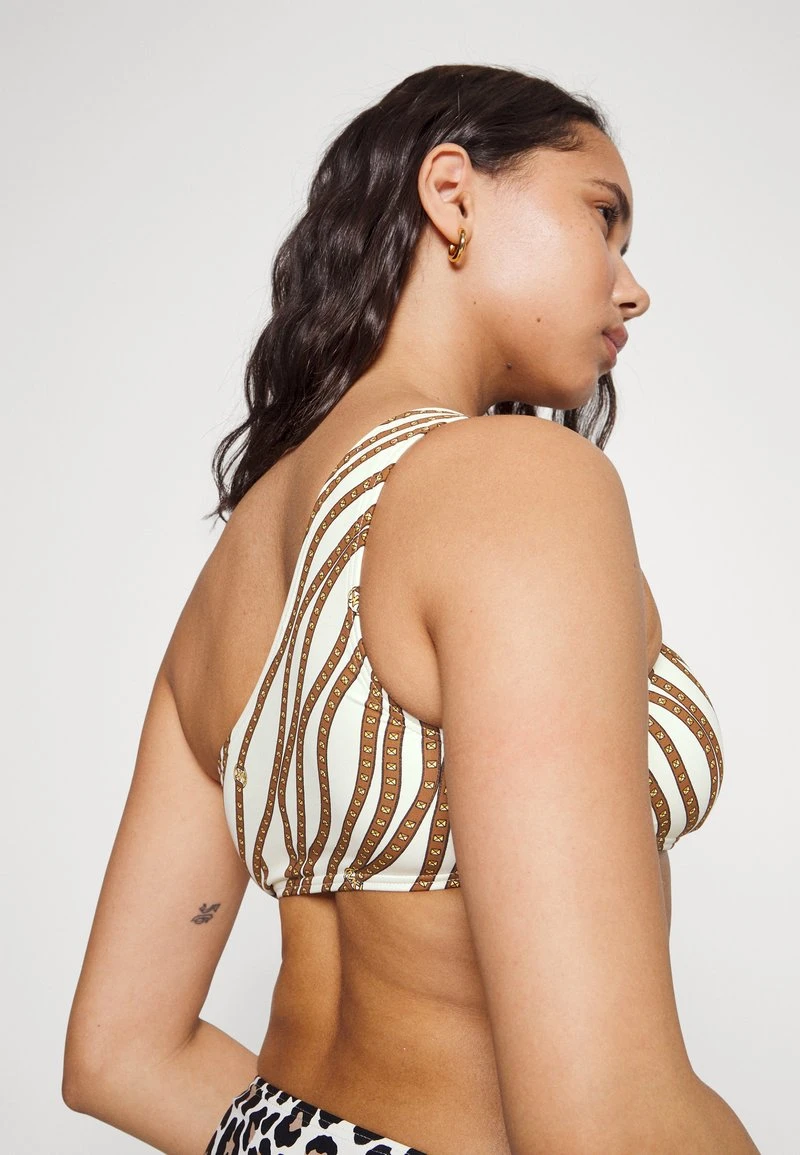 MICHAEL Michael Kors Damen DIAGONAL BELT LOGO RING ONESHOULDER - Bikini-Top - Bone 9 MICHAEL Michael Kors Damen DIAGONAL BELT LOGO RING ONESHOULDER - Bikini-Top - Bone - Image 7