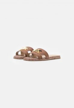 MICHAEL Michael Kors Damen KIPPY SLIDE - Pantolette Flach - Luggage -MICHAEL Michael Kors 5f1b905aeef74a51bd64104b1afc1e54
