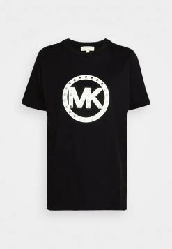 MICHAEL Michael Kors Damen STUD CIRCLE LOGO TEE - T-Shirt Print - Black 12 MICHAEL Michael Kors Damen STUD CIRCLE LOGO TEE - T-Shirt Print - Black -MICHAEL Michael Kors 61c5d17297ac44a5aaaaeea172a3466e