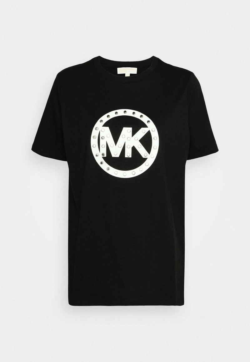 MICHAEL Michael Kors Damen STUD CIRCLE LOGO TEE - T-Shirt Print - Black 7 MICHAEL Michael Kors Damen STUD CIRCLE LOGO TEE - T-Shirt Print - Black - Image 5