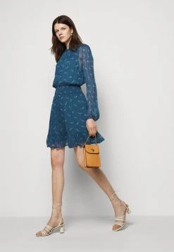 MICHAEL Michael Kors Damen SIG LOGO PRINT DRESS - Blusenkleid - River Blue -MICHAEL Michael Kors 6468c0ed469d4535a637ca4810a81689