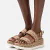 MICHAEL Michael Kors Damen PRESLEY - Plateausandalette - Beige/ebony -MICHAEL Michael Kors 655872a13a064b3ba0a6bd5f5d881286